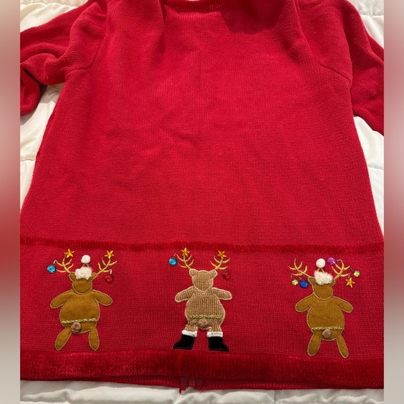 Quacker Factory VTG ZipUp Reindeer Cardigan Sweater Ugly Christmas Grannycore SM - Picture 13 of 14